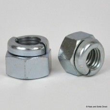 1/4" Aerotight Self-Locking Hex Nut, Imperial, UNF, Steel, Zinc Plate