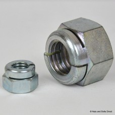 M2.5 x 0.45mm Aerotight Self-Locking Hex Nut, Metric, Steel, Zinc Plate