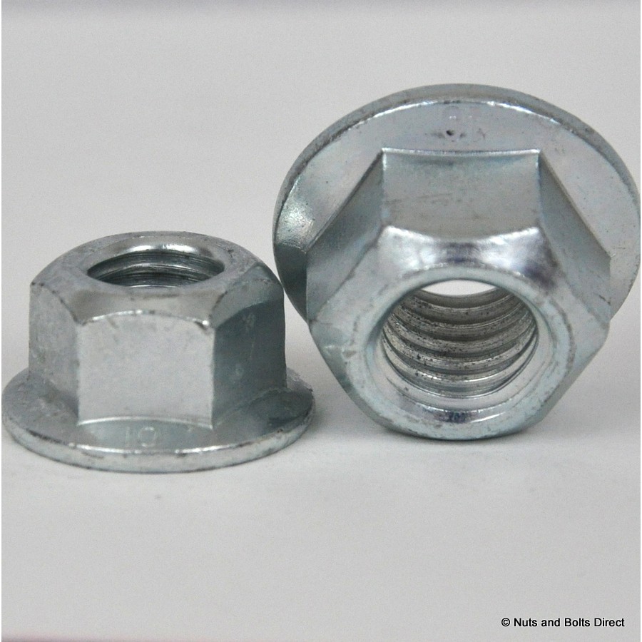 M14 x 1.50mm Coneloc Flange Self-Locking Hex Nut, Metric Fine, Grade 10 Steel, Geomet