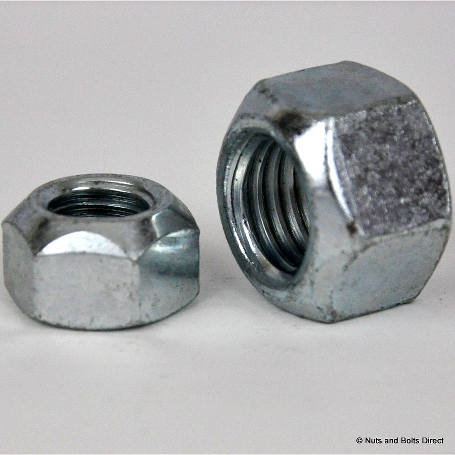 M16 x 1.50mm Coneloc Self-Locking Hex Nut, Metric Fine, Grade 10 Steel, Zinc Plate